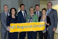 Leitungsteam der NÖ Regional GmbH 2014 mit Landesrätin Bohuslav